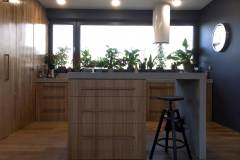 blat - wyspa wykończona mikrocementem